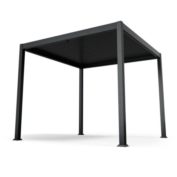 Blumfeldt LuminaHaven Pavillon 3x3 m toit à lames en acier galvanisé Pergola protège du soleil, de la pluie et du vent