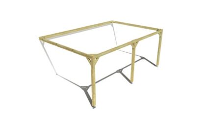 Pergola bois • 6m x 4m • adossée • sens sans • livraison comprise
