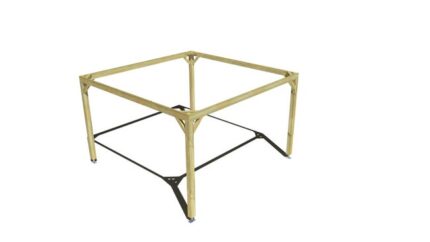 Pergola bois • 4m x 4m • indépendante • sens sans • livraison comprise