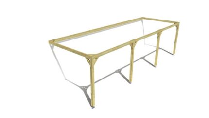 Pergola bois • 9m x 3m • adossée • sens sans • livraison comprise