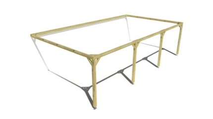 Pergola bois • 9m x 5m • adossée • sens sans • livraison comprise