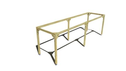 Pergola bois • 8m x 2m • indépendante • sens sans • livraison comprise