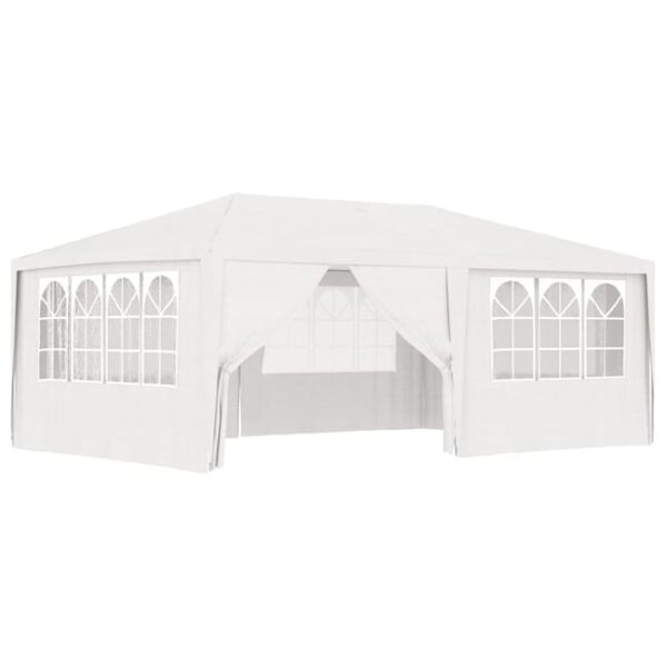 The Living Store - Tente de réception et parois latérales 4x6 m Blanc 90 g/m²