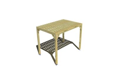 Pergola bois • 3m x 2m • indépendante • sens largeur • platelage bois • livraison comprise