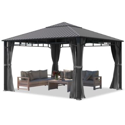 4x4 m, Tonnelle de jardin, Sunset Superior, gris