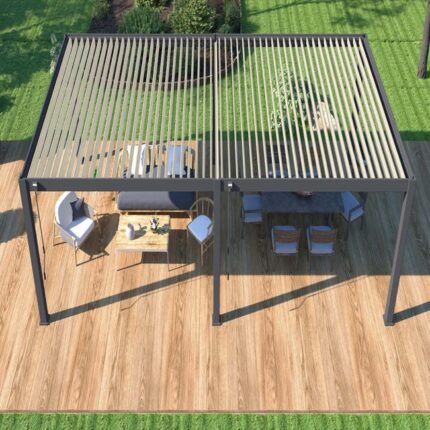 Pergola bioclimatique Ombréa VS autoportante 4x8M-