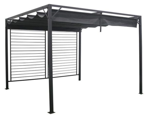 Pergola Acier Polyester 300X300X230 250Gr/M2 Gris