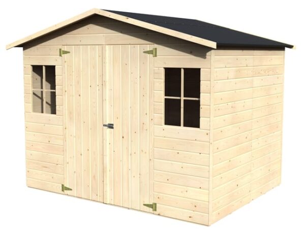 Abri de jardin bois DECOR ET JARDIN Kluane Ep.12 mm, 5.36 m²