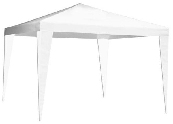 Gazebo 3x3 m en acier avec tissu de polyéthylène blanc oasis