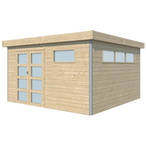 Chalet en bois profil aluminium contemporain 14.82 m² Sans option Gardenas