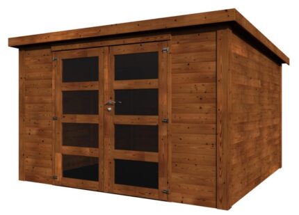 Abri de jardin bois DECOR ET JARDIN Kuma axess+ contact Ep.28 mm, 9.46 m²