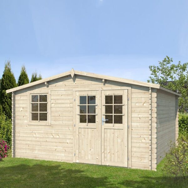 Abri de jardin en bois double pente Visby 4 x 3 m Eden Partenaire Jardin