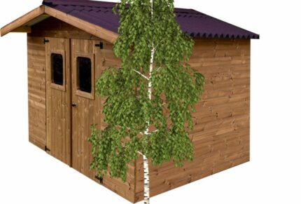 Abri de jardin bois HABRITA Tha 3030.02 n Ep.28 mm, 11.97 m²