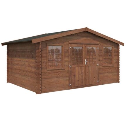 Abri de jardin bois NATERIAL Korao axess+ traité autoclave Ep.28 mm, 16.1 m²