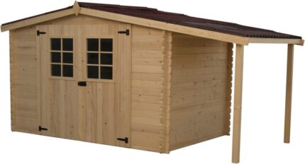 Abri de jardin bois HABRITA Mo 3020.02 b n Ep.28 mm, 9.49 m²