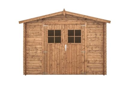 Abri de jardin en bois traité, ep 19mm, surface utile 7.62m² INT044 / INEKSA