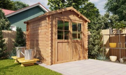 Cabanon de jardin TOUSCHALETS MARMANDE 5 bois traité autoclave 205x205cm ép 28mm