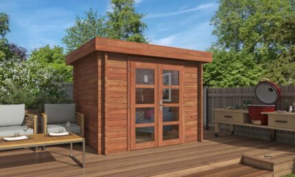 Cabanon de jardin TOUSCHALETS MARSEILLE 5 bois traité autoclave 250x190cm ép44mm