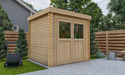Cabanon de jardin TOUSCHALETS JONZAC 5 bois 205x205cm ép 28mm