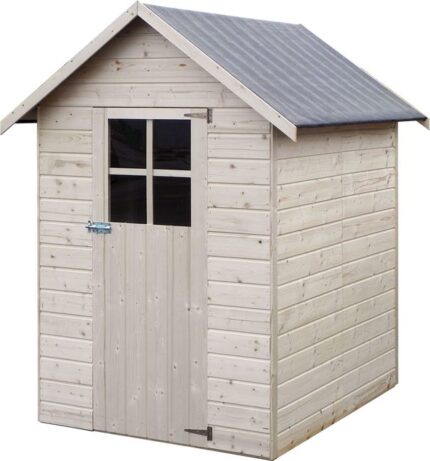 Abri de jardin bois Anetta - 1.92 m² utile - 1.20x1.60 m - Ep. 12 mm - Couleur : naturel - Décor et Jardin