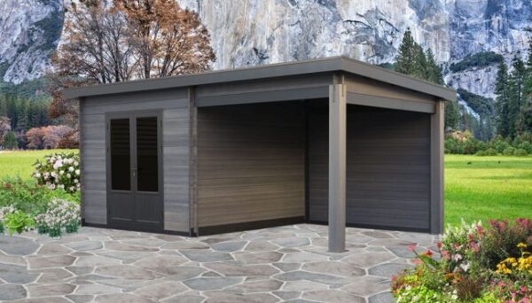 Abri de jardin TOUSCHALETS SKALA composite 600x300cm ép 28mm