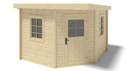 Abri de jardin en bois - 8m2 - 3x3m - Ep. 28mm - Couleur: naturel - DOM665 - ALTANKA