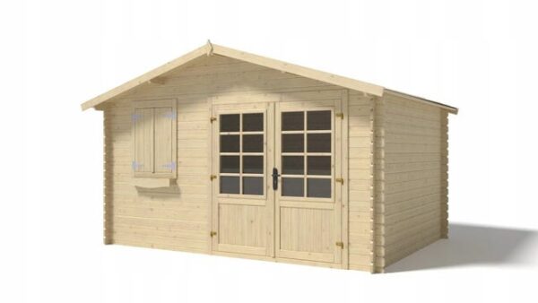 Abri de jardin en bois - 12m2 - 4x3m - Ep. 28mm - Couleur: naturel - DOM124 - ALTANKA