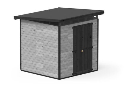 Upyard Abri de Jardin Strongbox XL - Robuste Cabane à Outils en Bois, 203x203 cm, Gris