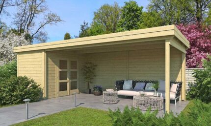 Abri de jardin TOUSCHALETS BRITISH bois 645x295cm ép 28mm