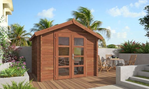 Abri de jardin TOUSCHALETS AUBAGNE 5 bois traité autoclave 250x190cm ép 44mm