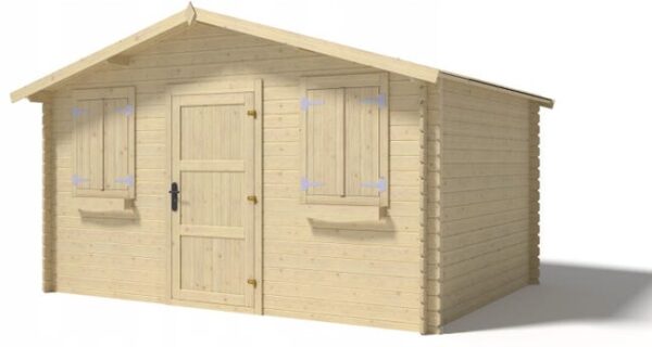 Abri de jardin en bois - 12m2 - 4x3m - Ep. 28mm - Couleur: naturel - DOM337 - ALTANKA