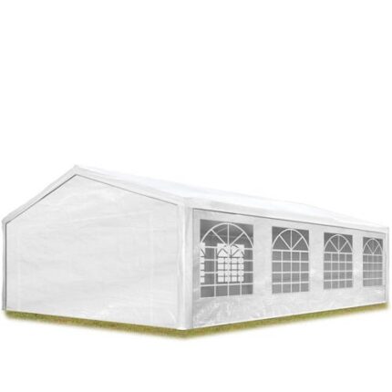 5x8 m tente de réception Barnum, PE 350, H. 2 m, blanc