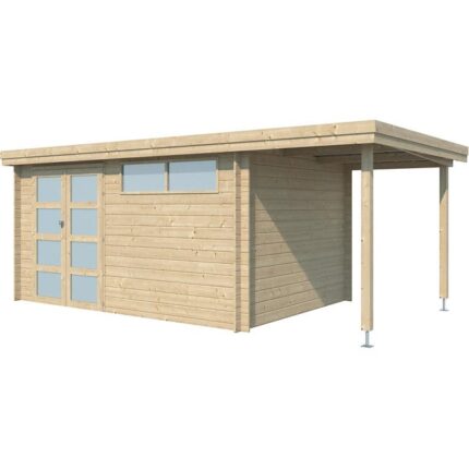 Chalet en bois 12.24 m² avec extension Moderne Sans option Gardenas