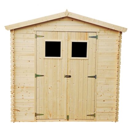 Abri de jardin en bois AVEC SOL TRAITÉ - Stockage extérieur I236xL226xH218 cm/ 4.33 m2 Petit abri à outils, Local à vélos - TIMBELA M369+M369G