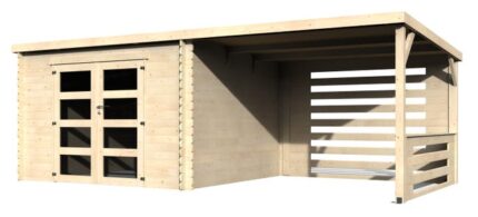 Abri de jardin bois DECOR ET JARDIN Fuji ldd Ep.28 mm, 18.02 m²