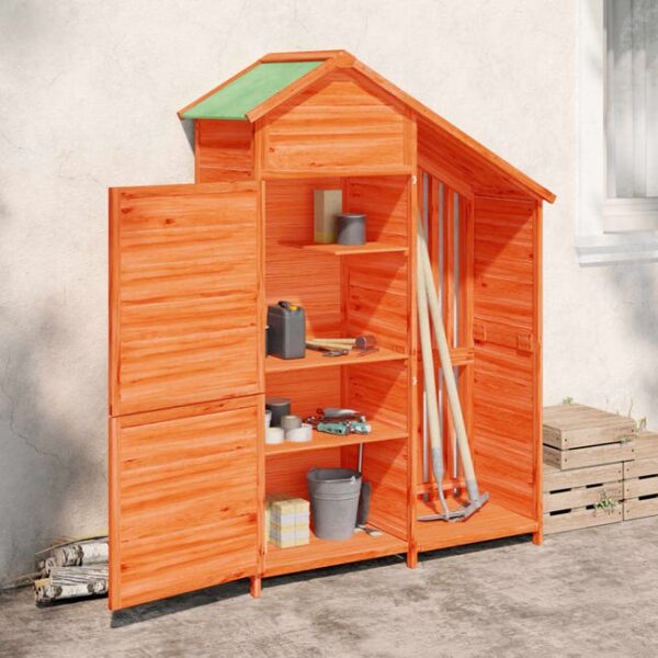 Maison Exclusive - Abri à outils de jardin marron 120x53,5x170 cm bois massif pin
