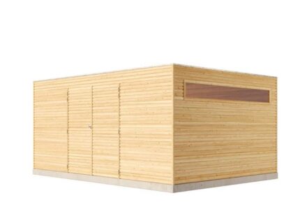 Cabane à outils QB (toit en option) Alpholz, 4.2x3m dim. ext. (cas échéant incl. débord de toit) imprégné en autoclave, 28mm, 12,6m² totale