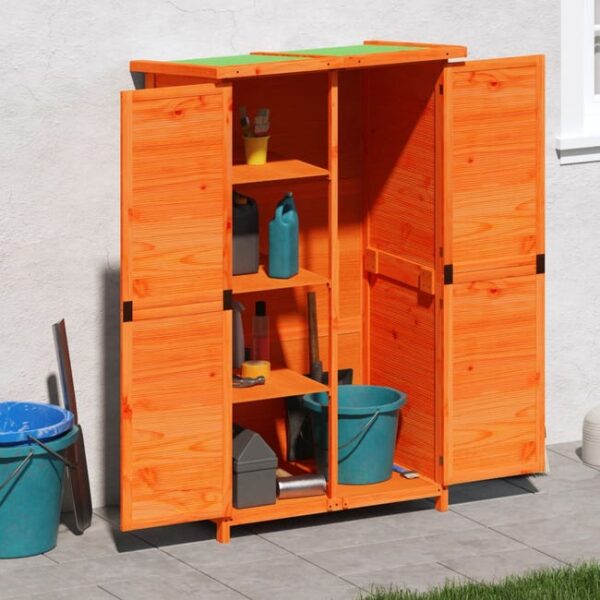 Maison Exclusive - Abri à outils de jardin marron 83x57x140 cm bois massif pin