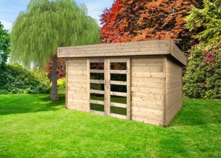 Abri de jardin bois SOLID Ep.28 mm, 8.91 m²