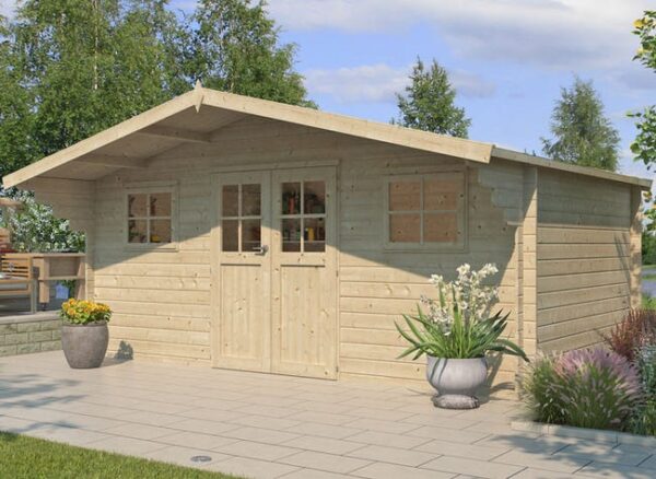 Abri jardin 28 mm Toit Acier - 20m2