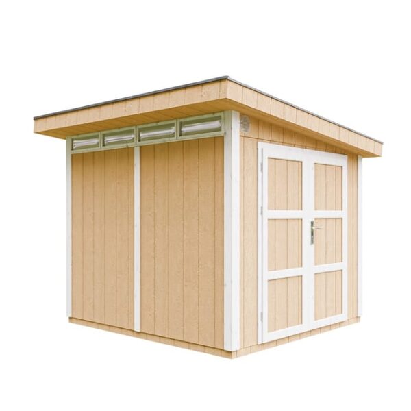 Abri de jardin à base de bois en panneaux LP SmartSide 6 m² - Abri de jardin avec sol et tuiles bitumineuses L294xL279xH237 cm - Timbela M903A