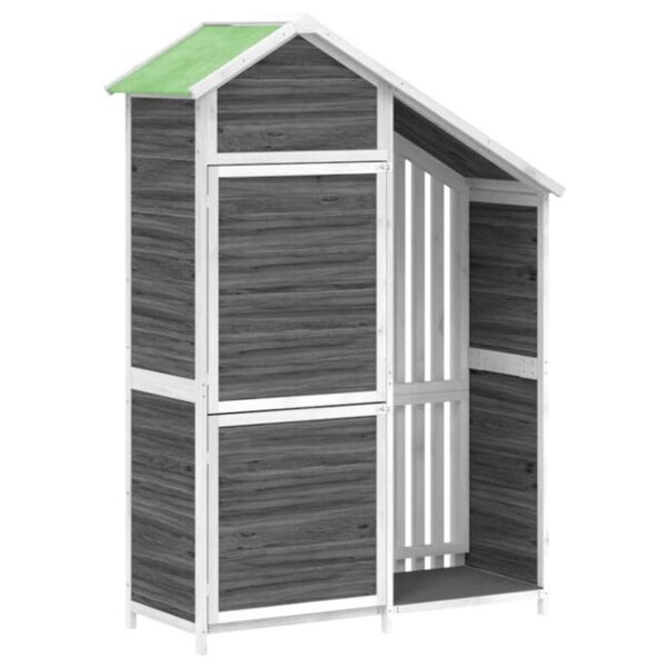 Abri à outils de jardin | Abri de jardin | Remise Cabane pour outils gris 120x53,5x170 cm bois massif pin CFW86225