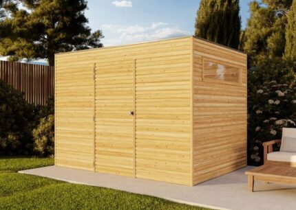 Cabane à outils QB (toit en option) Alpholz, 3x2.1m dim. ext. (cas échéant incl. débord de toit) imprégné en autoclave, 28mm, 6,3m² totale