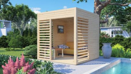 Abri de jardin bois BERTILO Gardenlounge1 Ep.19 mm, 5.28 m²
