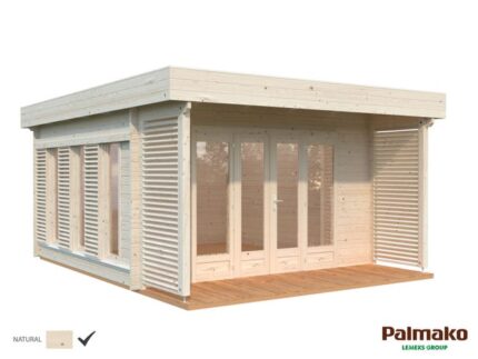Abri de jardin bois PALMAKO Ldd abri caroline 44mm 14,5m² Ep.44 mm, 15.21 m²