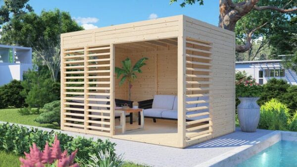 Abri de jardin bois BERTILO Gardenlounge2 Ep.19 mm, 7.88 m²
