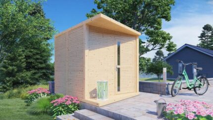 Abri de jardin bois BERTILO Concept nat Ep.19 mm, 7.03 m²