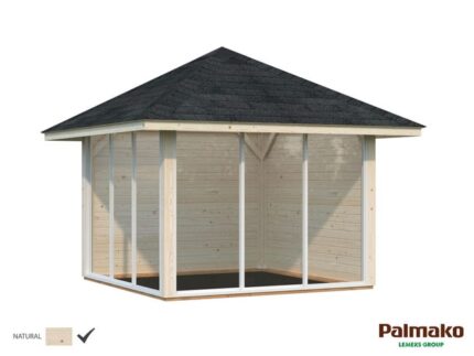 Abri de jardin bois PALMAKO Ldd bianca 8,3m² set 4 Ep.28 mm, 9 m²