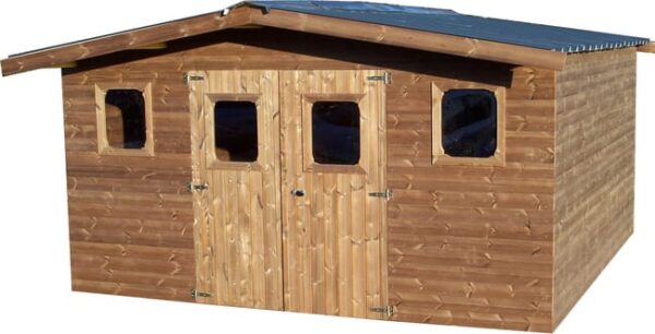 Abri de jardin bois HABRITA Tha 4030.02 t Ep.28 mm, 15.14 m²