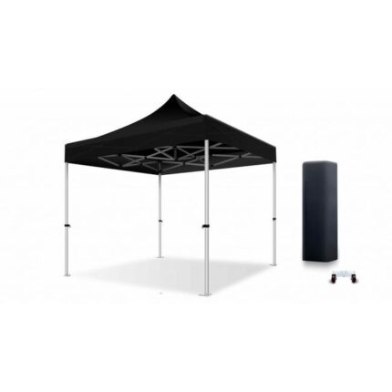 Xptent Tente Pliante, Barnum, Tonnelle Professionnelle 3X3 Structure en Aluminium 55mm Toit 520g/m² Noir